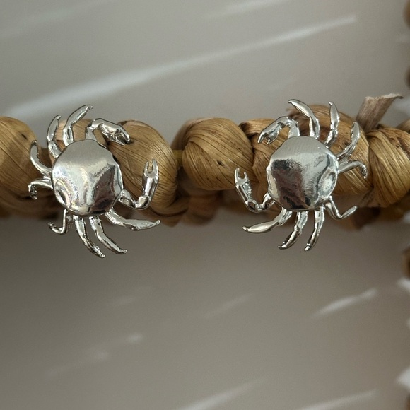 Silver Crab Earrings - Picture 12 of 17